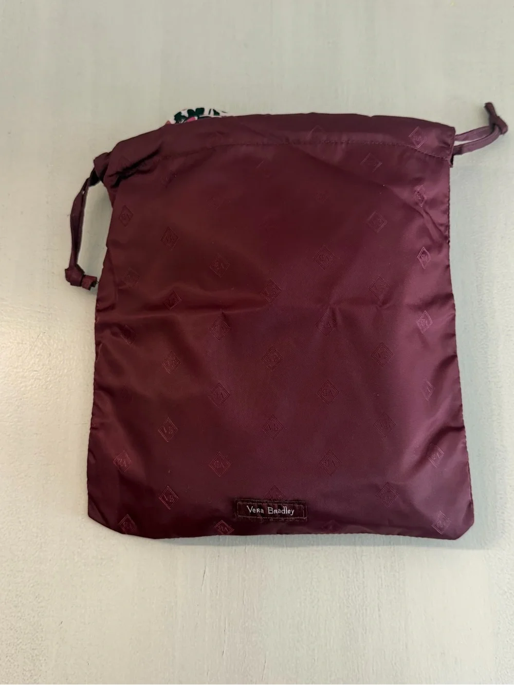 Vera Bradley Maroon Quilted Diaper Bag Backpack with Removable Changing Pad GUC